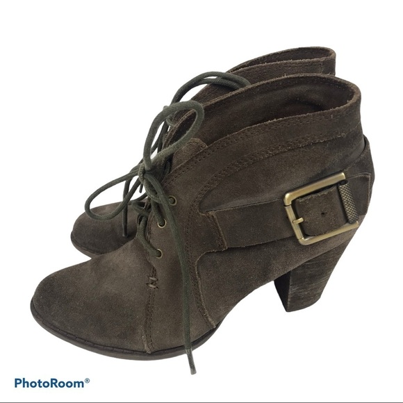 Luxury Rebel Fleur Brow Suede Lace Heeled Booties - Picture 4 of 7